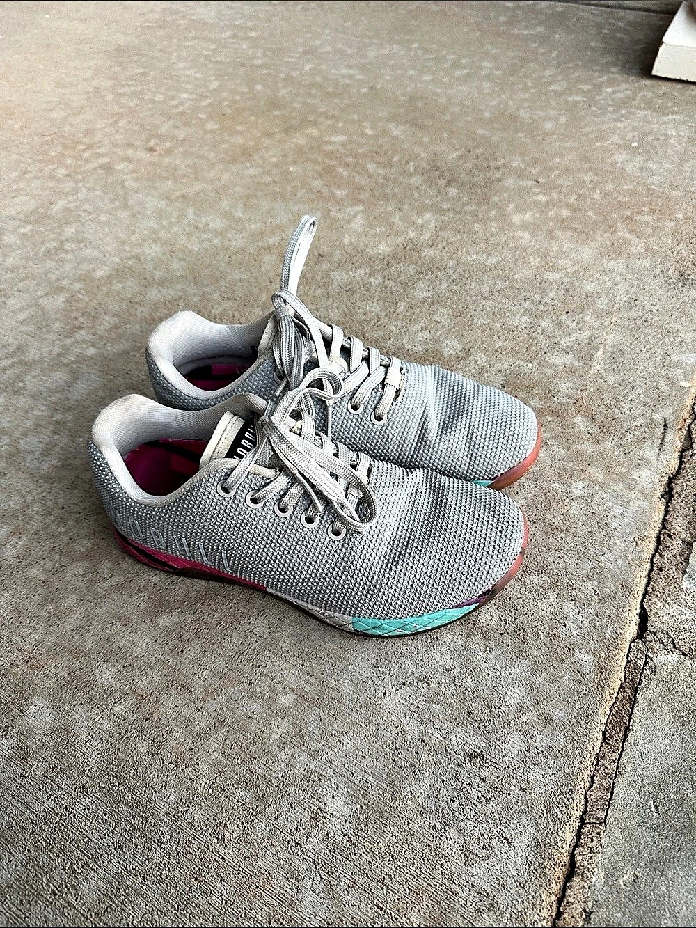 NOBULL Gray & Pink Athletic Shoes